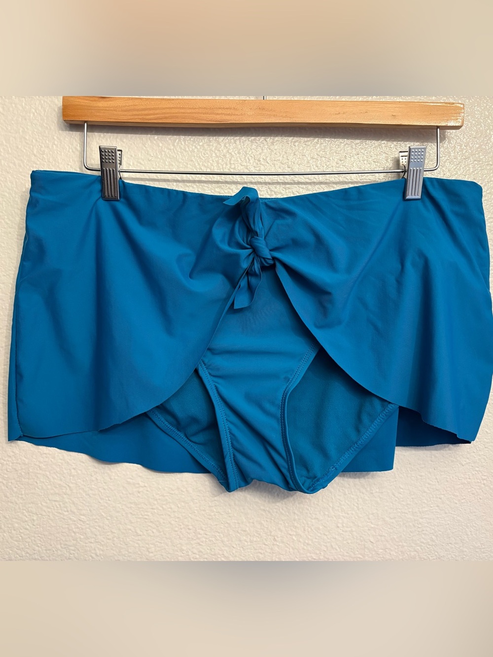 Time and Tru Blue Tie-Front Swim Bottoms with Wrap NWT